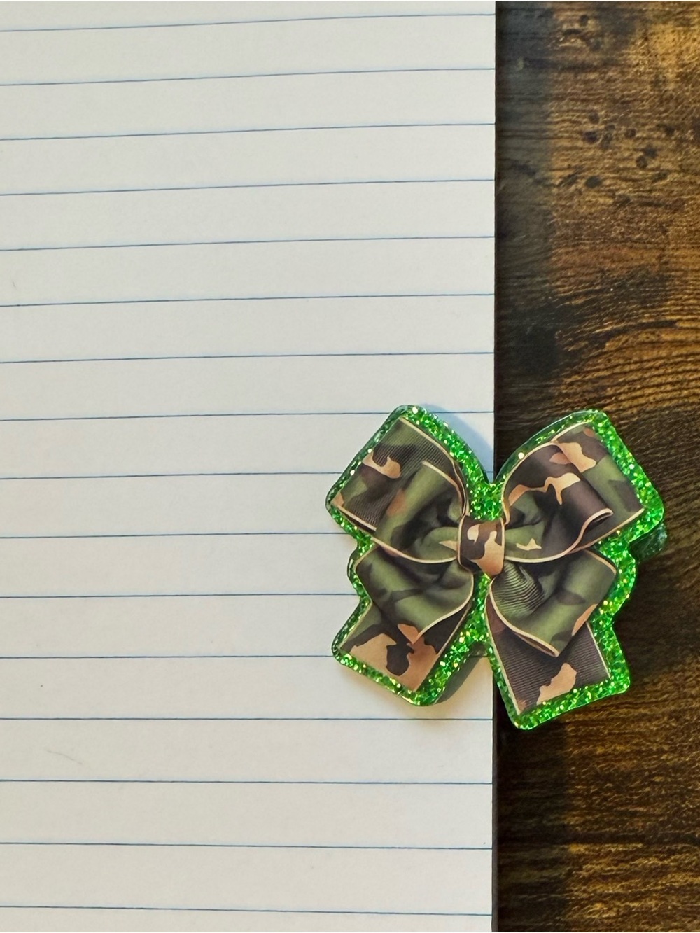 Camouflage Bow Double Sided Clip